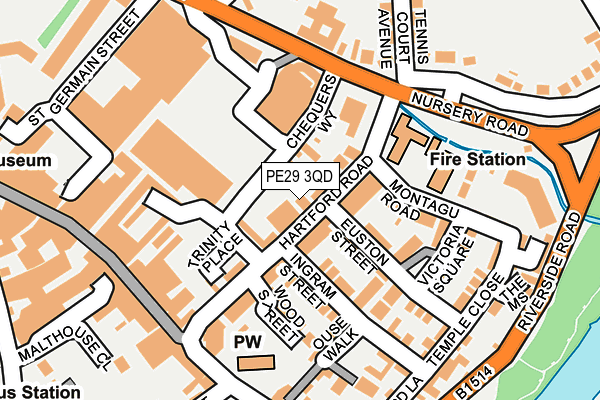 PE29 3QD map - OS OpenMap – Local (Ordnance Survey)