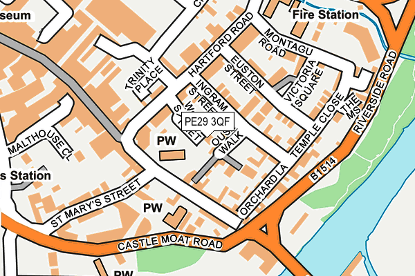 PE29 3QF map - OS OpenMap – Local (Ordnance Survey)