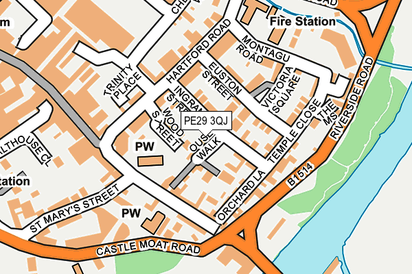 PE29 3QJ map - OS OpenMap – Local (Ordnance Survey)