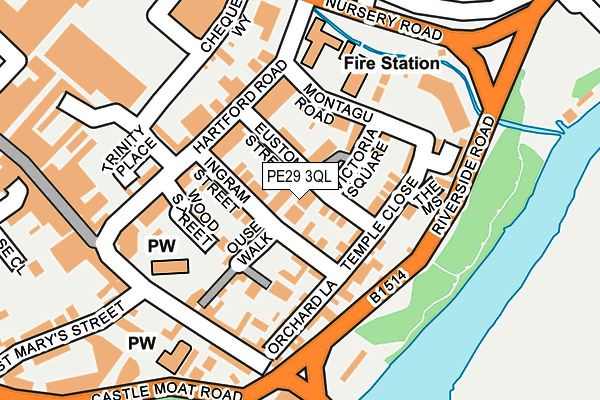PE29 3QL map - OS OpenMap – Local (Ordnance Survey)