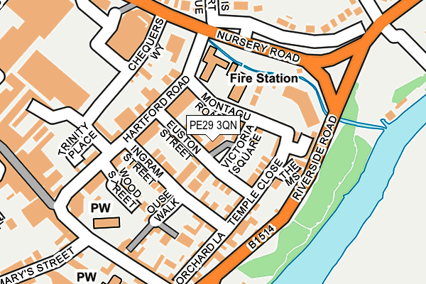 PE29 3QN map - OS OpenMap – Local (Ordnance Survey)