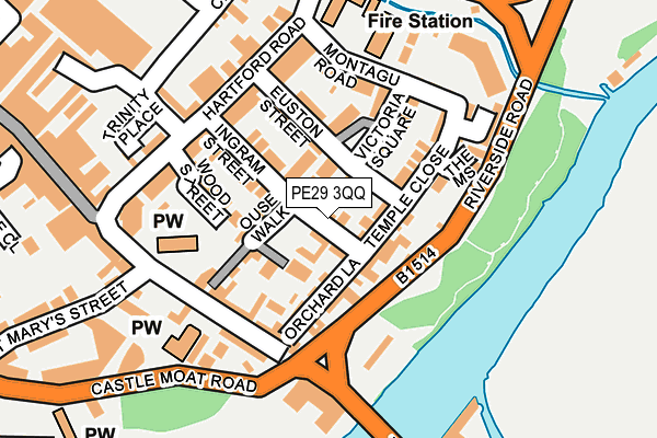 PE29 3QQ map - OS OpenMap – Local (Ordnance Survey)