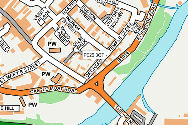 PE29 3QT map - OS OpenMap – Local (Ordnance Survey)