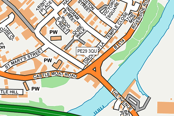 PE29 3QU map - OS OpenMap – Local (Ordnance Survey)