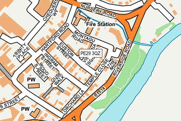 PE29 3QZ map - OS OpenMap – Local (Ordnance Survey)