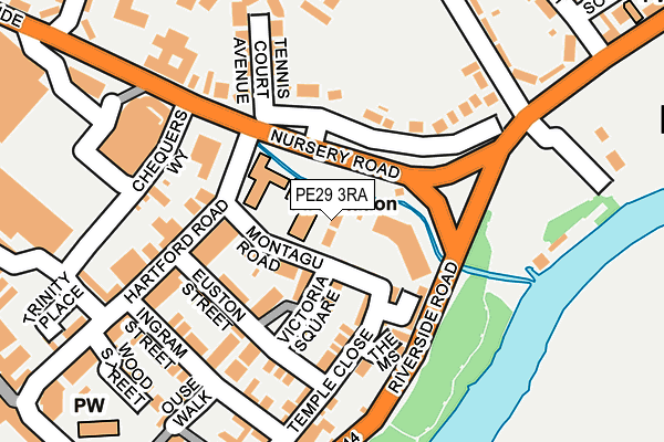 PE29 3RA map - OS OpenMap – Local (Ordnance Survey)