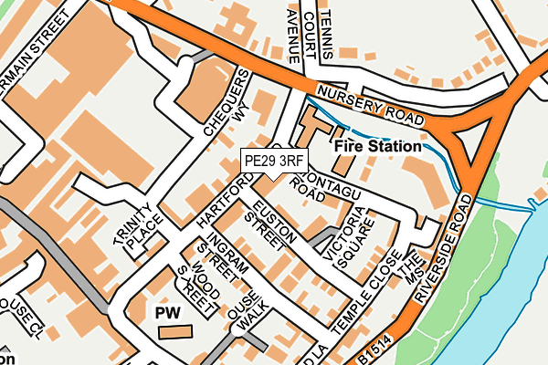 PE29 3RF map - OS OpenMap – Local (Ordnance Survey)