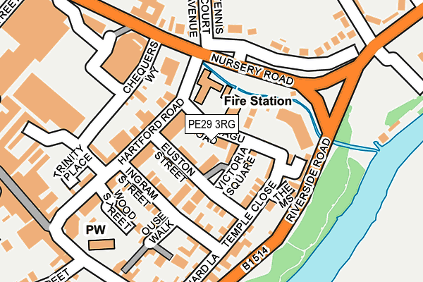 PE29 3RG map - OS OpenMap – Local (Ordnance Survey)