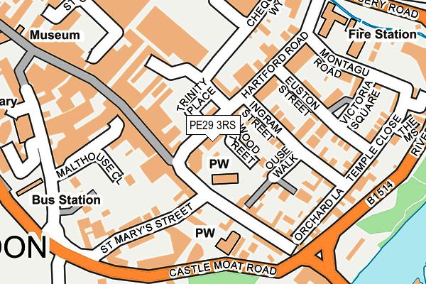PE29 3RS map - OS OpenMap – Local (Ordnance Survey)