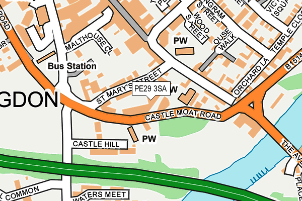 PE29 3SA map - OS OpenMap – Local (Ordnance Survey)