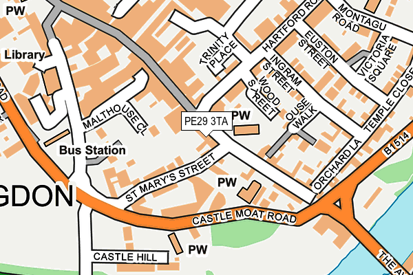 PE29 3TA map - OS OpenMap – Local (Ordnance Survey)