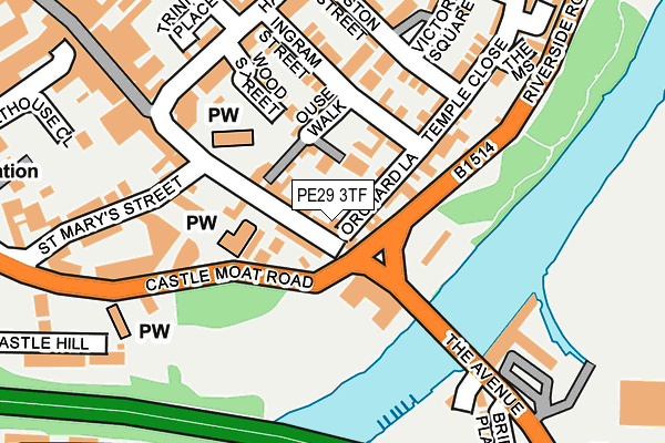 PE29 3TF map - OS OpenMap – Local (Ordnance Survey)
