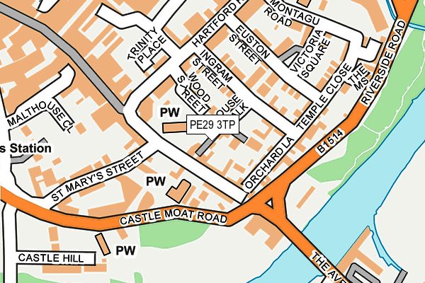 PE29 3TP map - OS OpenMap – Local (Ordnance Survey)