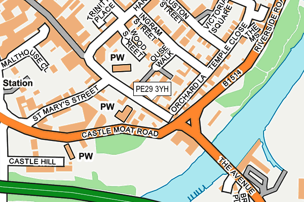 PE29 3YH map - OS OpenMap – Local (Ordnance Survey)