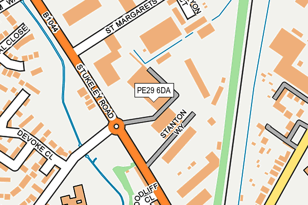 PE29 6DA map - OS OpenMap – Local (Ordnance Survey)