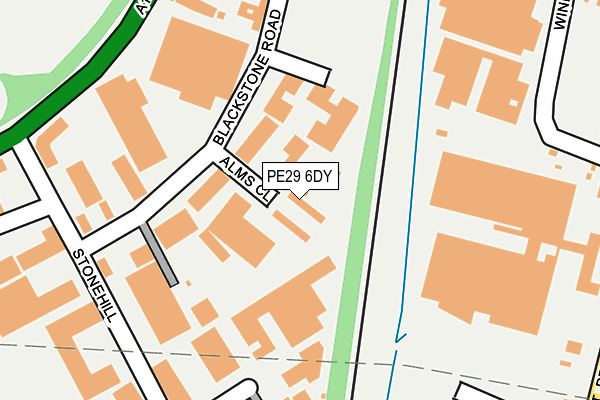 PE29 6DY map - OS OpenMap – Local (Ordnance Survey)