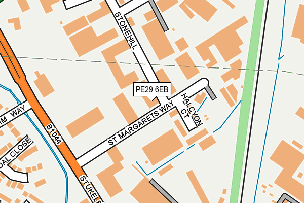 PE29 6EB map - OS OpenMap – Local (Ordnance Survey)