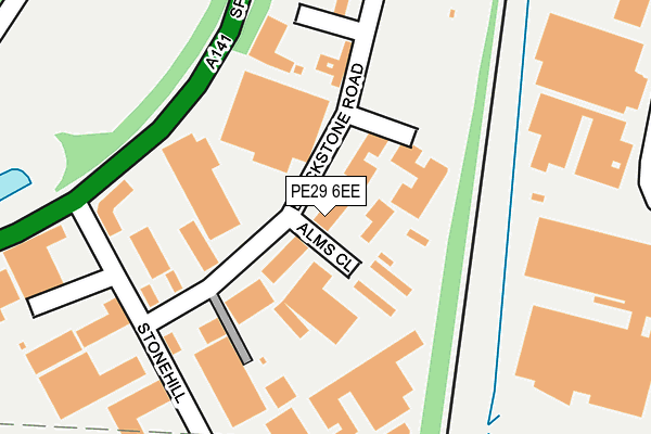 PE29 6EE map - OS OpenMap – Local (Ordnance Survey)