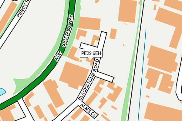 PE29 6EH map - OS OpenMap – Local (Ordnance Survey)