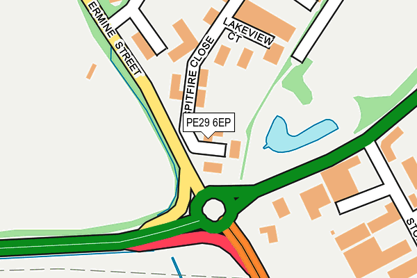 PE29 6EP map - OS OpenMap – Local (Ordnance Survey)