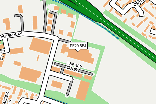 PE29 6FJ map - OS OpenMap – Local (Ordnance Survey)