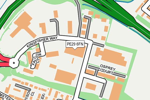 PE29 6FN map - OS OpenMap – Local (Ordnance Survey)
