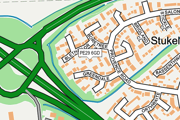 PE29 6GD map - OS OpenMap – Local (Ordnance Survey)