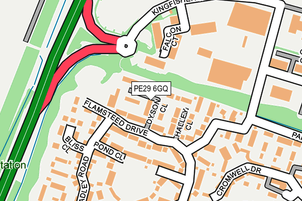 PE29 6GQ map - OS OpenMap – Local (Ordnance Survey)