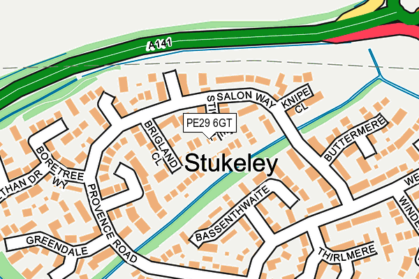 PE29 6GT map - OS OpenMap – Local (Ordnance Survey)