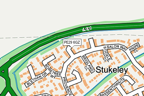 PE29 6GZ map - OS OpenMap – Local (Ordnance Survey)