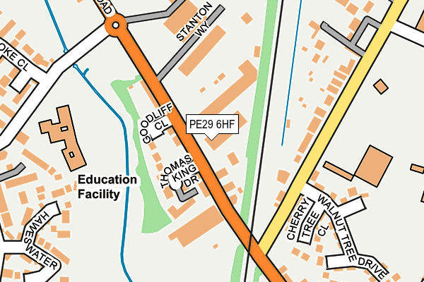 PE29 6HF map - OS OpenMap – Local (Ordnance Survey)