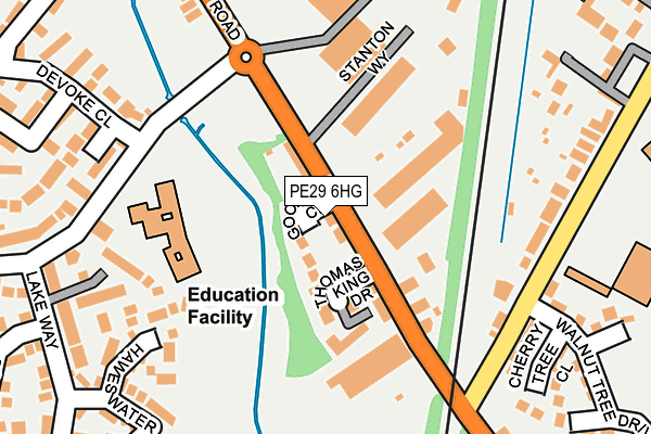 PE29 6HG map - OS OpenMap – Local (Ordnance Survey)