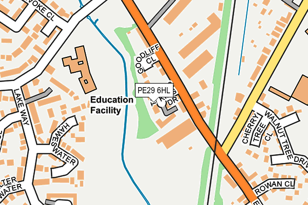 PE29 6HL map - OS OpenMap – Local (Ordnance Survey)