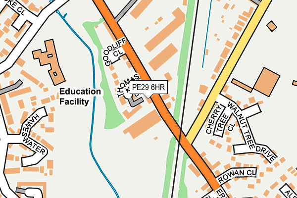 PE29 6HR map - OS OpenMap – Local (Ordnance Survey)