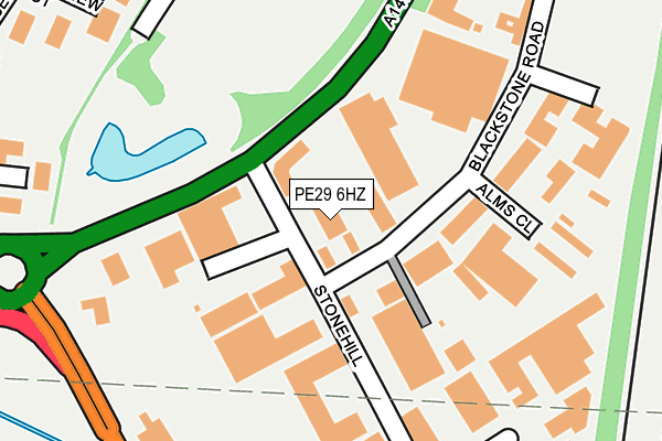 PE29 6HZ map - OS OpenMap – Local (Ordnance Survey)