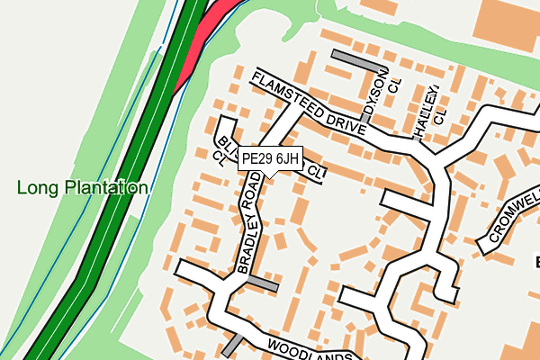 PE29 6JH map - OS OpenMap – Local (Ordnance Survey)