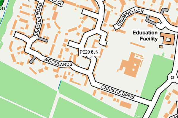 PE29 6JN map - OS OpenMap – Local (Ordnance Survey)