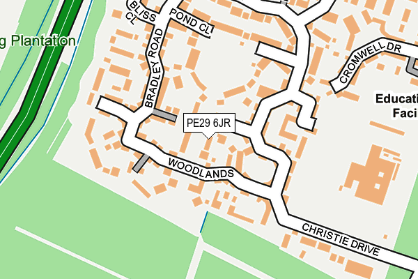 PE29 6JR map - OS OpenMap – Local (Ordnance Survey)