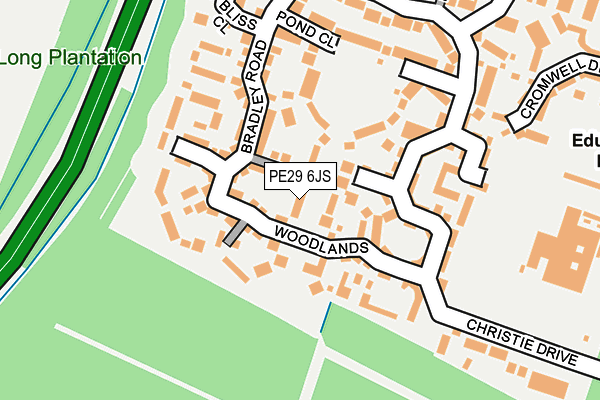 PE29 6JS map - OS OpenMap – Local (Ordnance Survey)