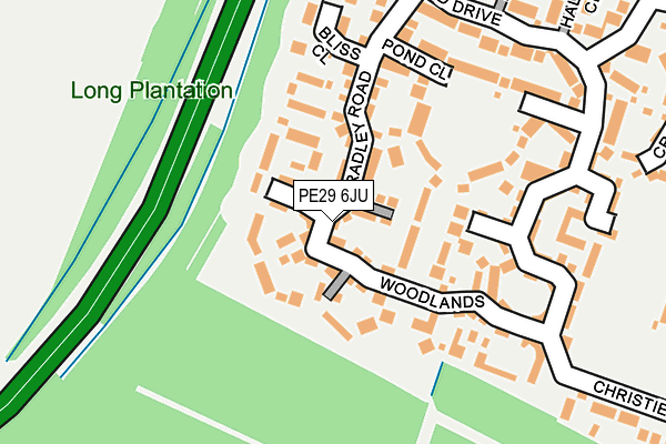 PE29 6JU map - OS OpenMap – Local (Ordnance Survey)