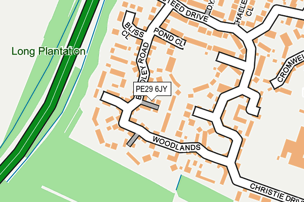 PE29 6JY map - OS OpenMap – Local (Ordnance Survey)