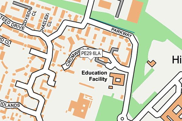 PE29 6LA map - OS OpenMap – Local (Ordnance Survey)