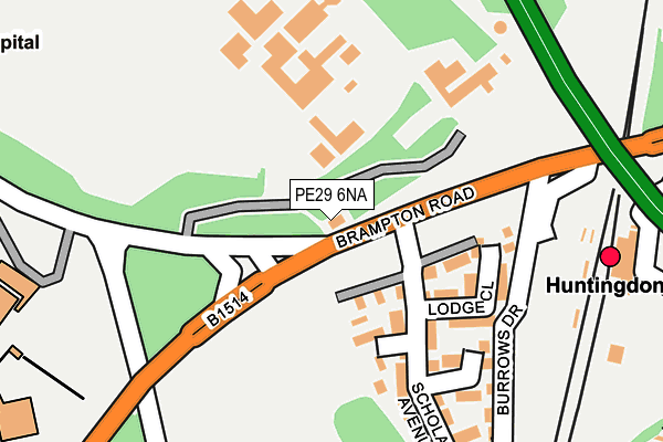 PE29 6NA map - OS OpenMap – Local (Ordnance Survey)