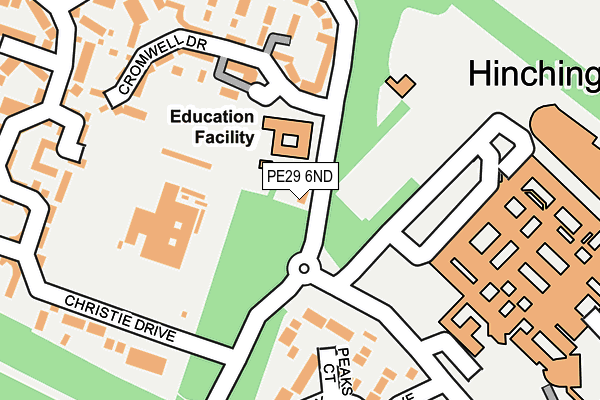 PE29 6ND map - OS OpenMap – Local (Ordnance Survey)