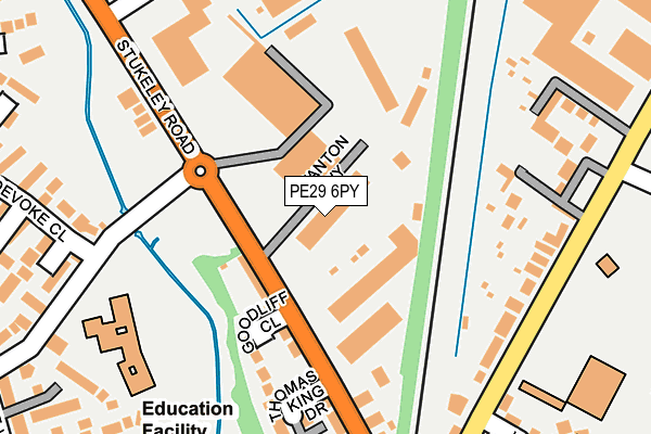 PE29 6PY map - OS OpenMap – Local (Ordnance Survey)