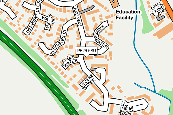 PE29 6SU map - OS OpenMap – Local (Ordnance Survey)