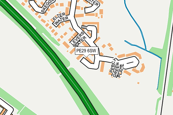 PE29 6SW map - OS OpenMap – Local (Ordnance Survey)