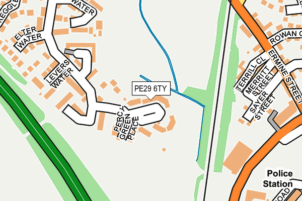 PE29 6TY map - OS OpenMap – Local (Ordnance Survey)