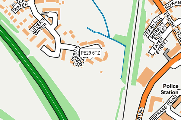 PE29 6TZ map - OS OpenMap – Local (Ordnance Survey)