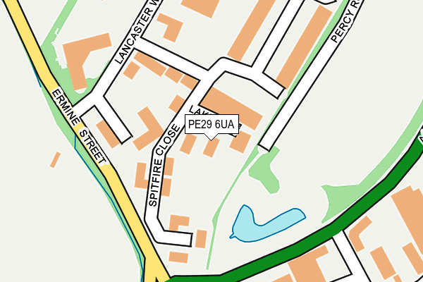 PE29 6UA map - OS OpenMap – Local (Ordnance Survey)